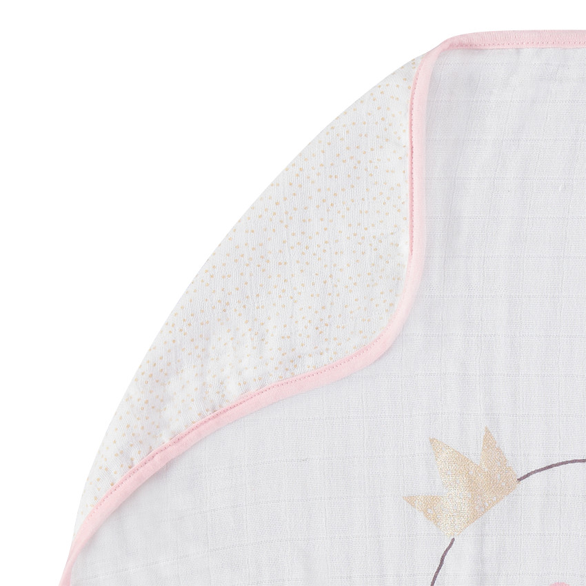 Βαμβακερή κουβερτούλα με τυπωμένο κύκνο 