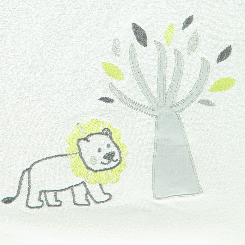 Housse de matelas à langer avec lion brodé 50 x 70 cm 