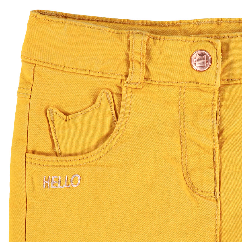 Μονόχρωμο παντελόνι με ζέρσεϊ επένδυση και τσέπη σε σχήμα γάτας 