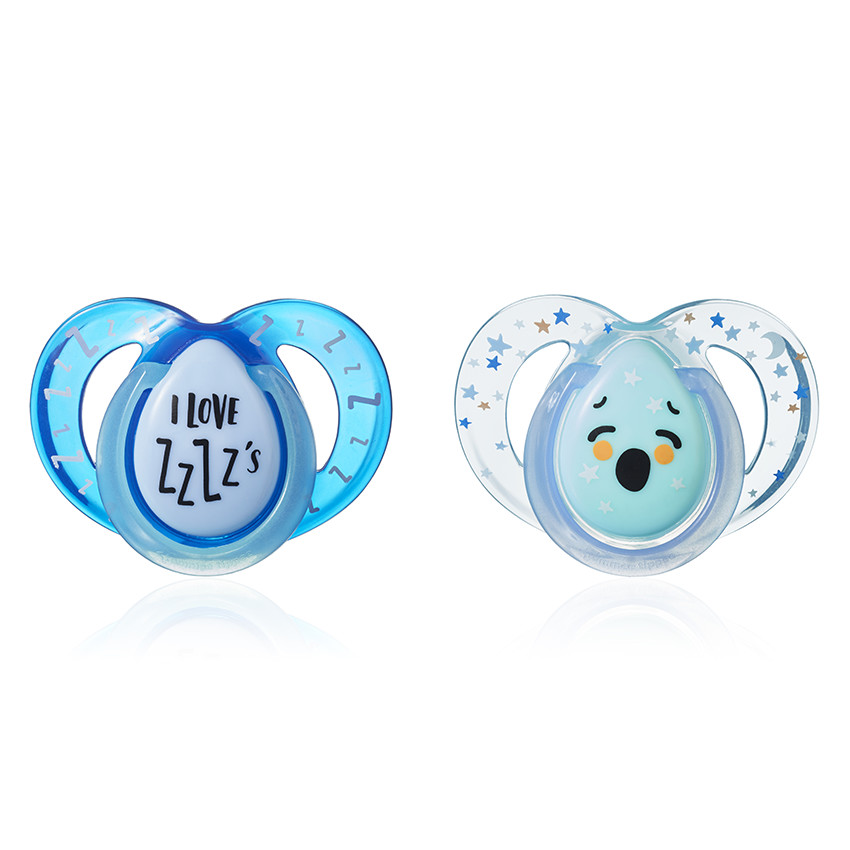 Πιπίλες σιλικόνης NIGHT 6-18 μηνών 