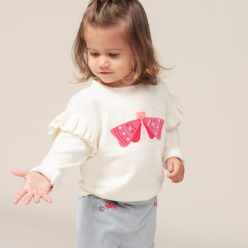 Βαμβακερό σορτσάκι με λεπτά κεντήματα  