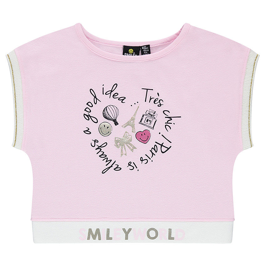 Κοντομάνικη μπλούζα από ζέρσεϊ με στάμπα ©Smiley 