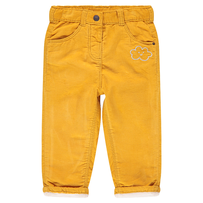 Κοτλέ βελουτέ παντελόνι με κεντημένο συννεφάκι 