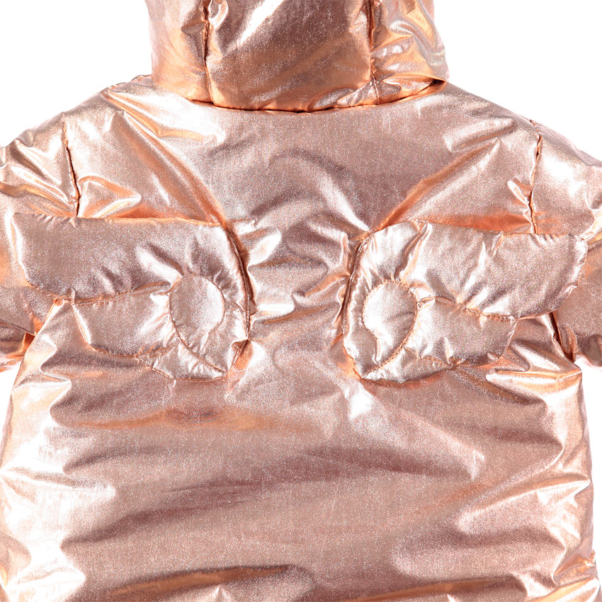 Φόρμα εξόδου με επένδυση sherpa και μεταλλιζέ ροζ εφέ 