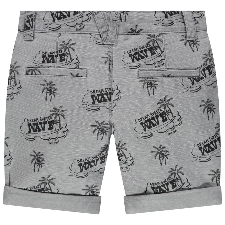 Σορτς Heathered Bermuda με φοίνικες και επιγραφές. 