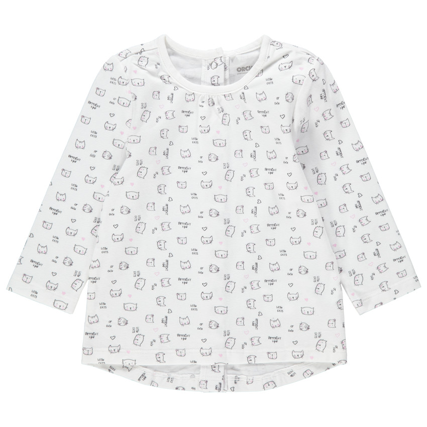 Μακρυμάνικη μπλούζα με φαντεζί μοτίβα 