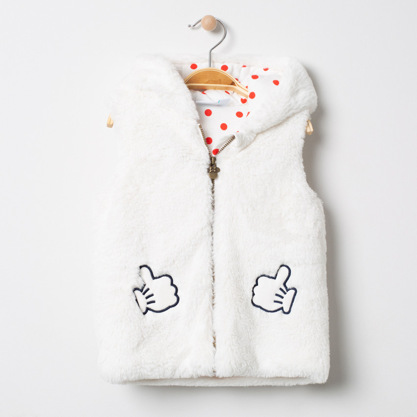 Gilet sans manches en sherpa à oreilles Minnie Disney 