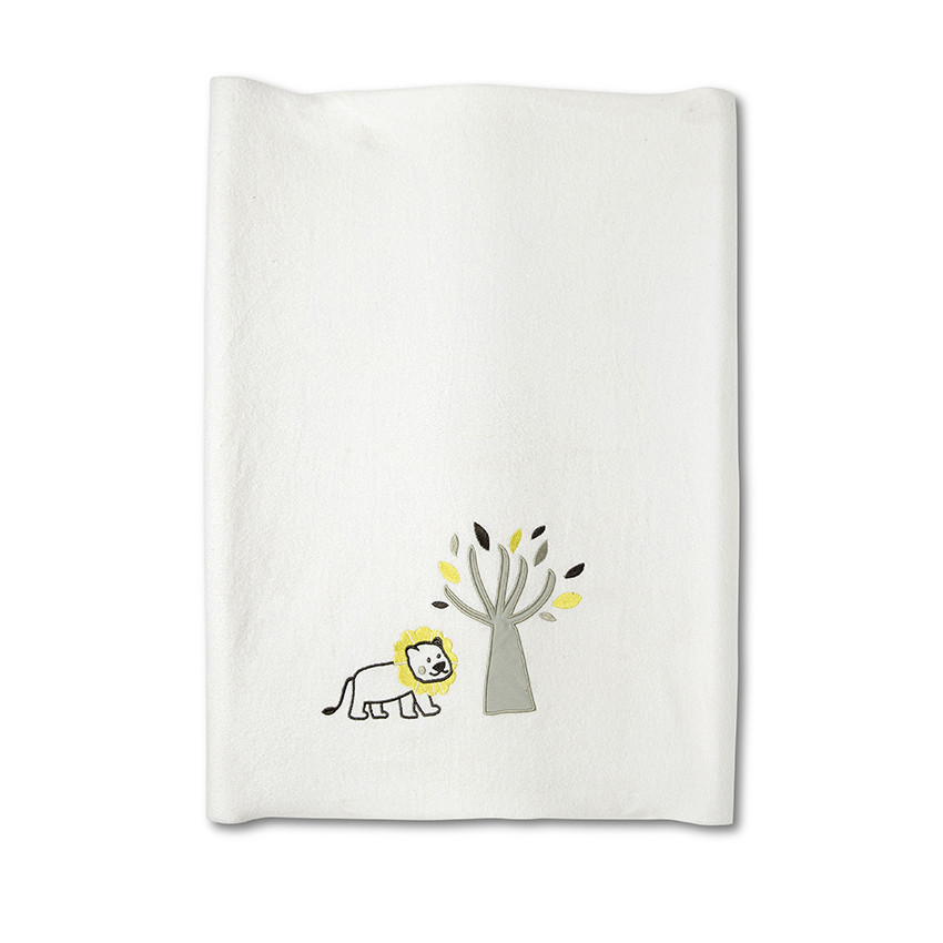 Housse de matelas à langer avec lion brodé 50 x 70 cm 