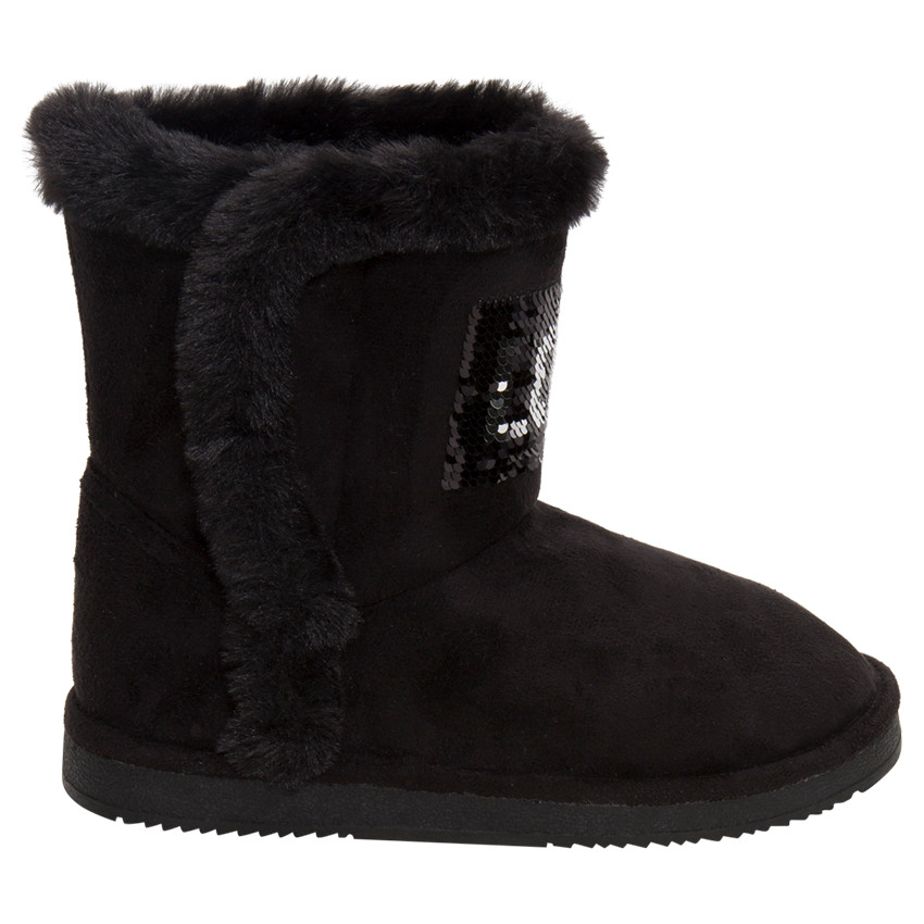 Χαμηλά μποτάκια σε απομίμηση σουέτ με μηνύματα από «μαγικές» πούλιες, σε νούμερα 28 έως 35 