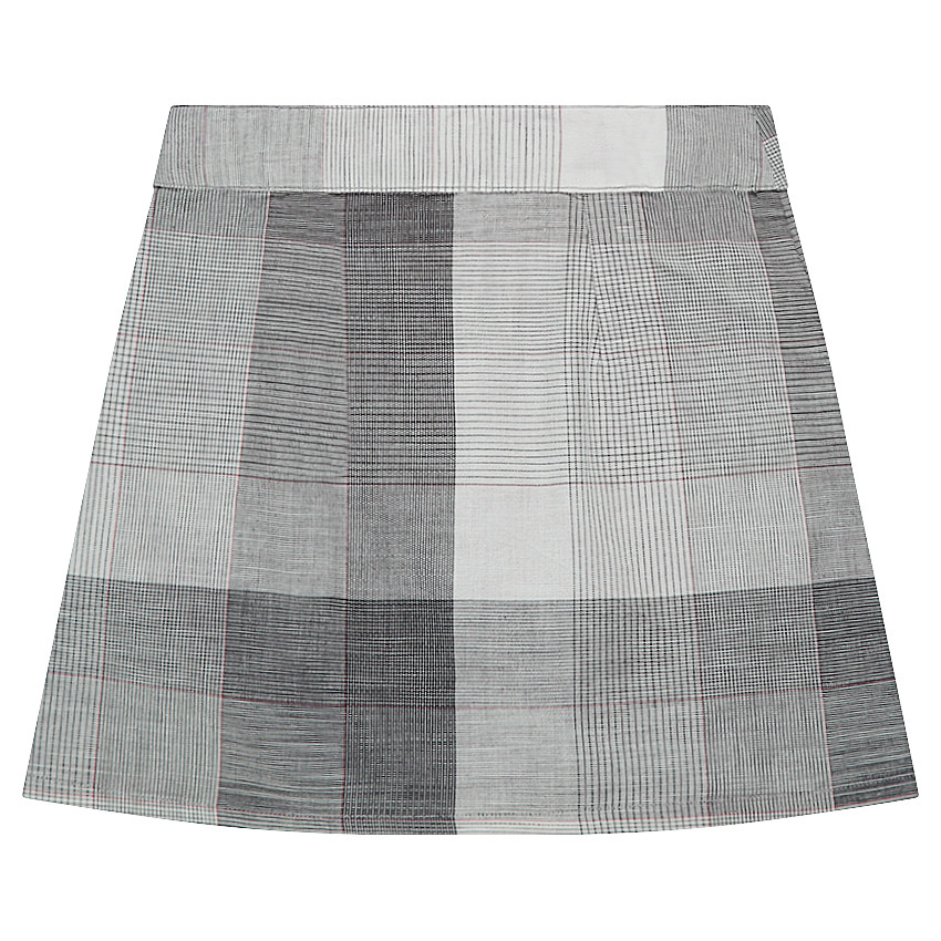 Καρό φούστα με διπλό άνοιγμα με σούστες 