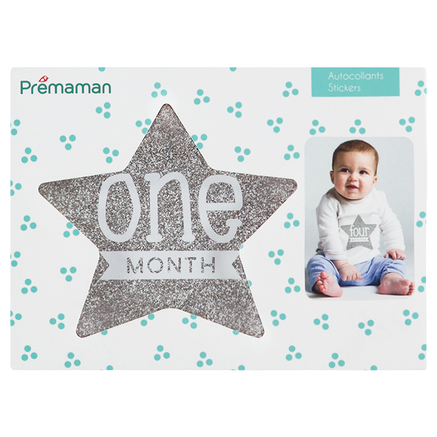 12 αυτοκόλλητα σε σχήμα αστεριού, ένα για κάθε μήνα 