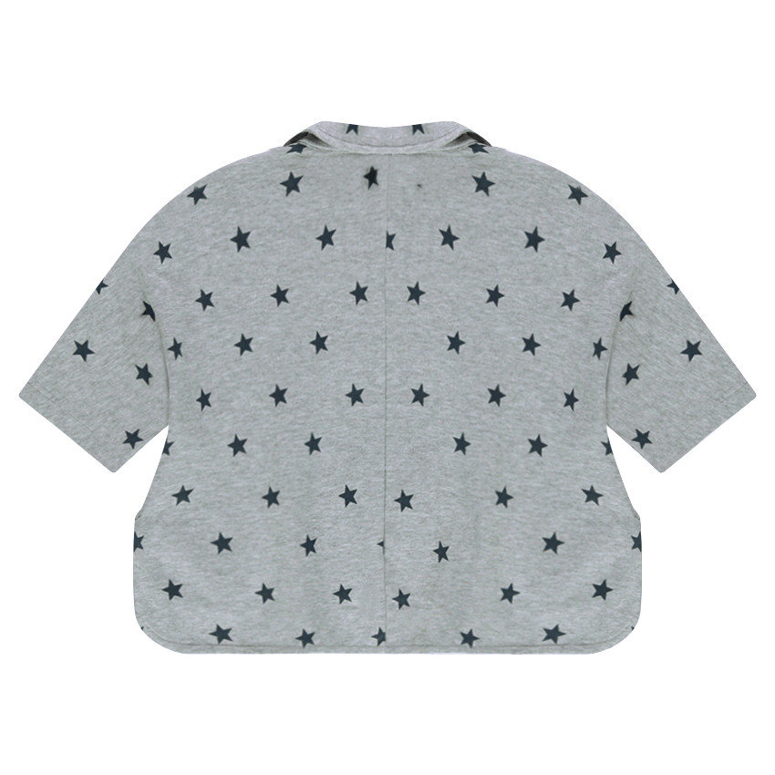Φούτερ από φανέλα σε σχήμα κάπας με τύπωμα αστέρια 
