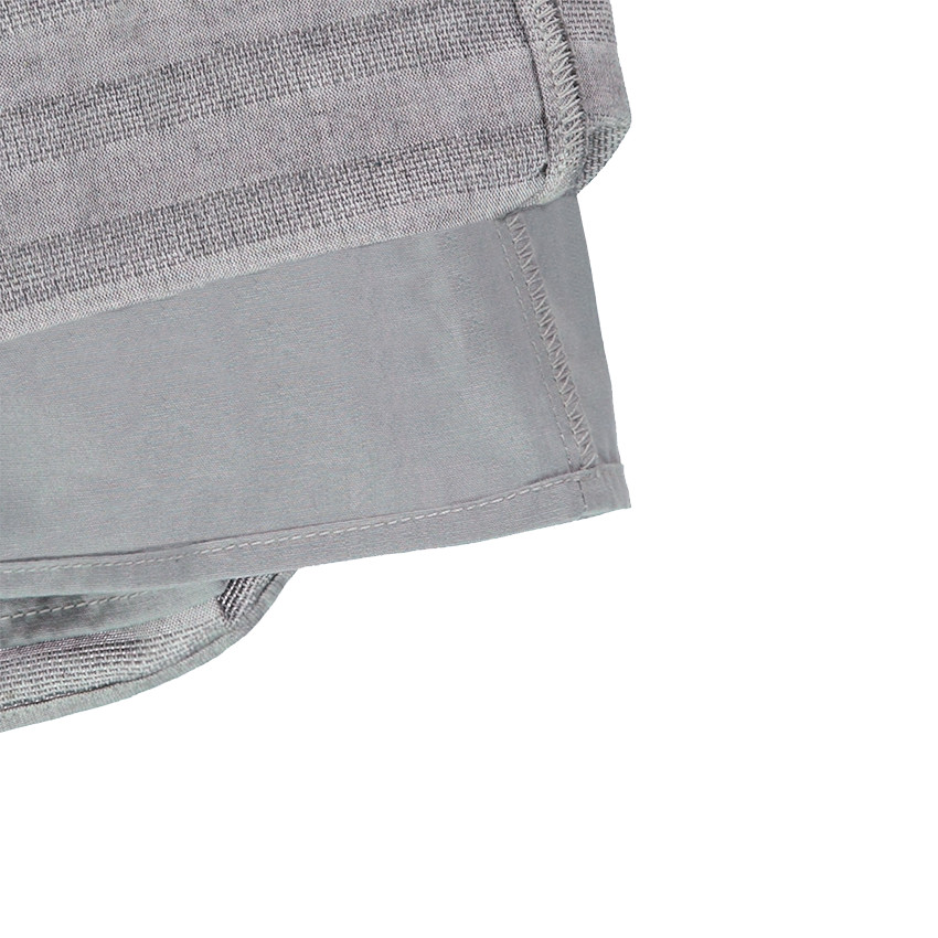 Φόρεμα από δύο υλικά 2 σε 1 με διακοσμητικές στάμπες και εβαζέ μανίκια 