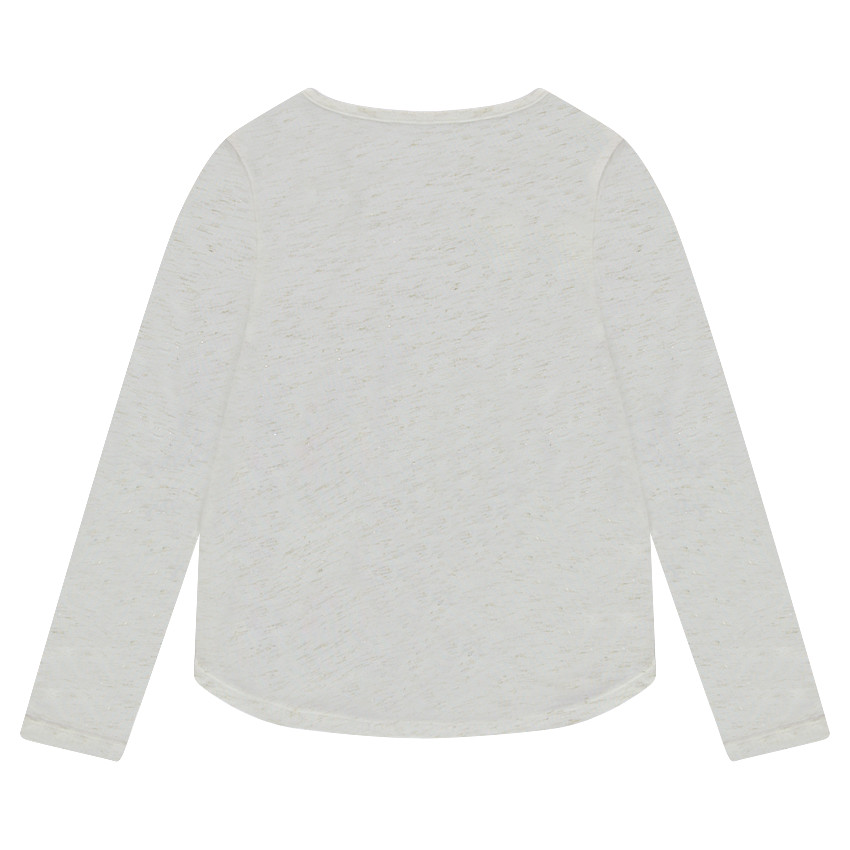 Παιδικά - Μακρυμάνικη μπλούζα μελανζέ με μεταλλιζέ ίνες στην ύφανση  