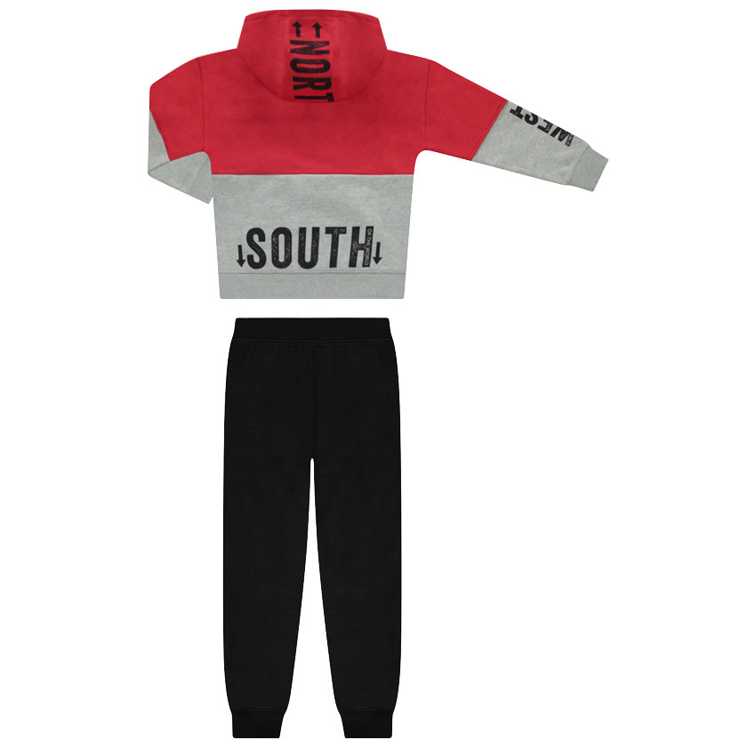 Φανελένια φόρμα με τυπωμένα κείμενα 