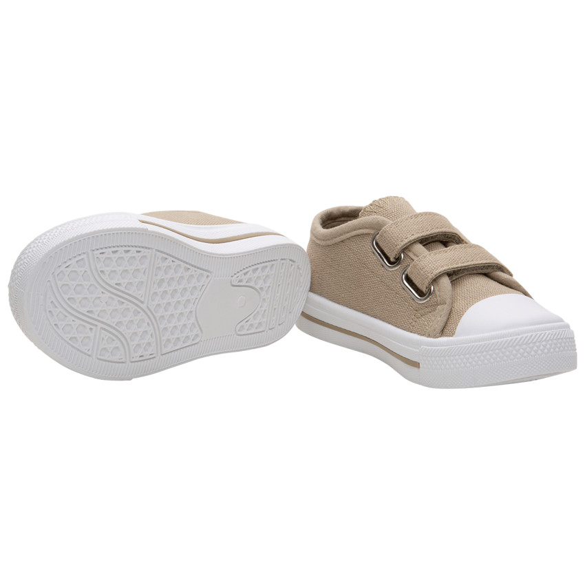 Μπεζ αθλητικά παπούτσια με βέλκρο, νούμερα 20 έως 23 