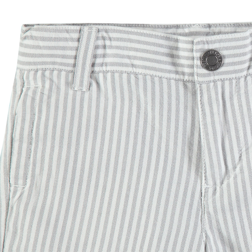 Βαμβακερή βερμούδα με κάθετες ρίγες 