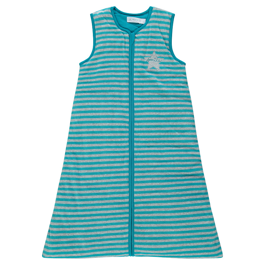 Αμάνικος υπνόσακος ριγέ με κέντημα 