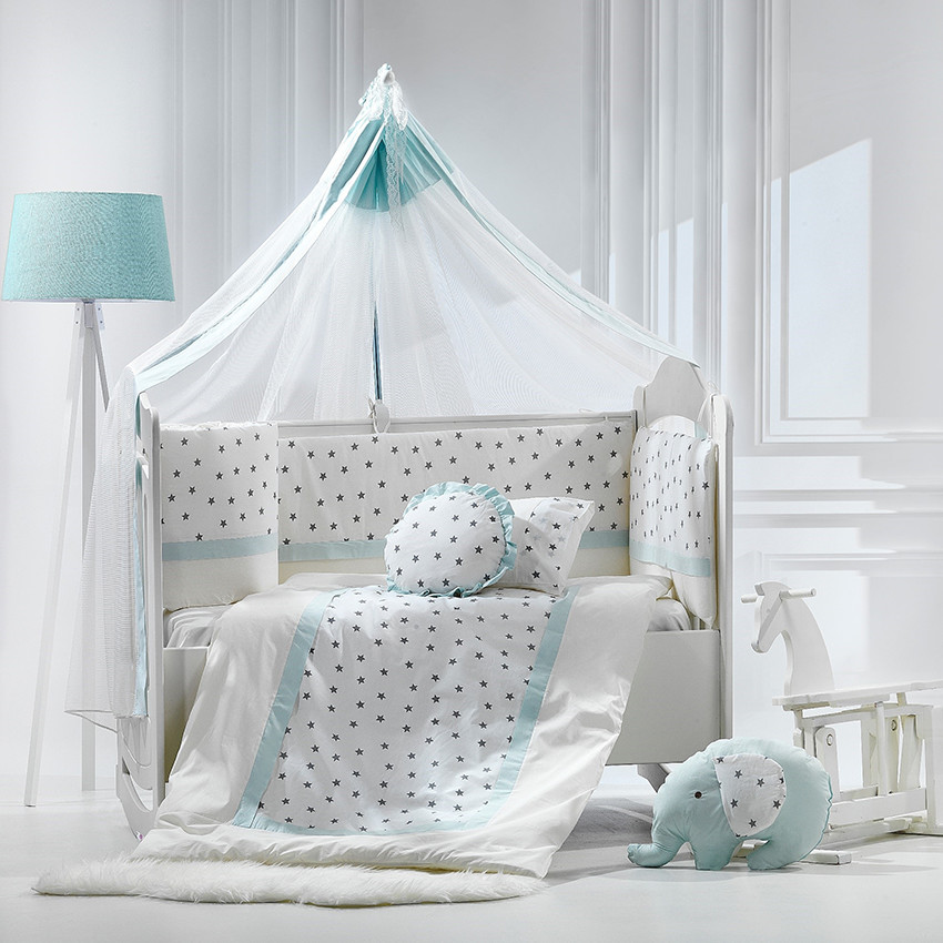  Σετ προίκας 9τμχ 70*140 elephant μέντα  