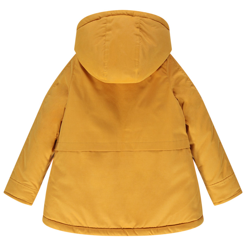 Parka en twill à capuche doublée sherpa 