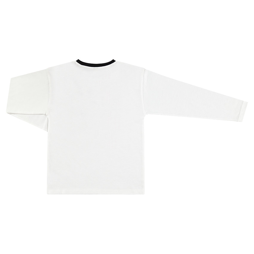 Παιδικά - Μακρυμάνικη λευκή μπλούζα με τυπωμένο κείμενο 