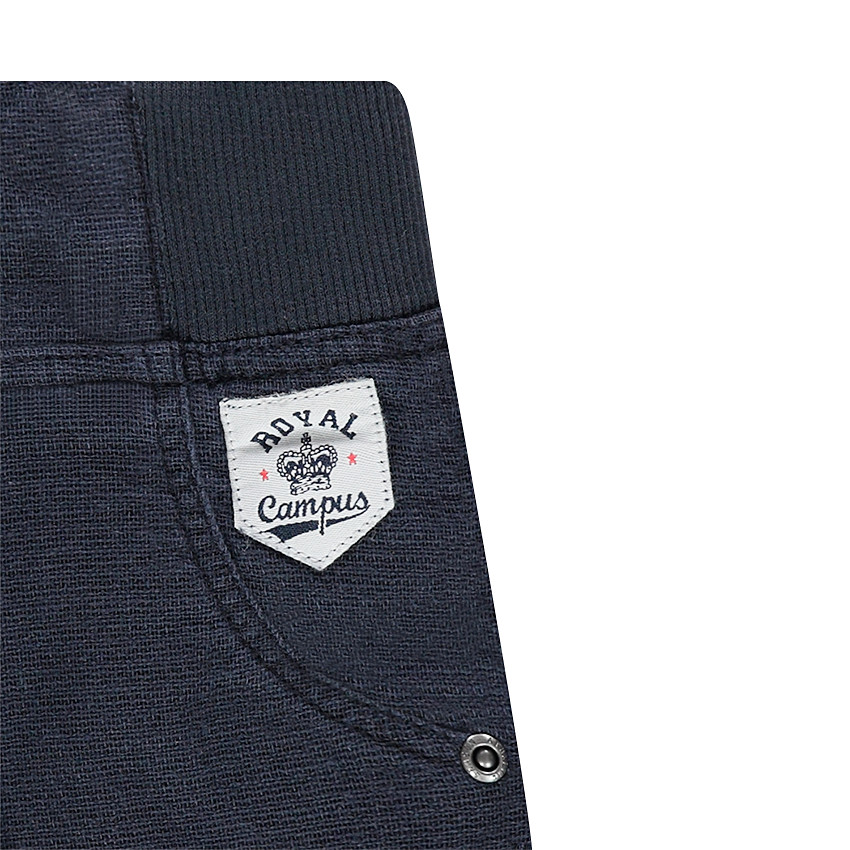 Βαμβακερή βερμούδα με λάστιχο στη μέση και τσέπες 