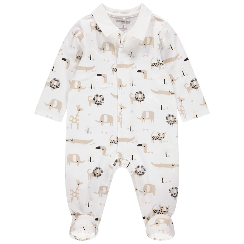 Φορμάκι ύπνου από βιολογικό βαμβάκι με εμπριμέ μοτίβο ζωάκια της ζούγκλας 