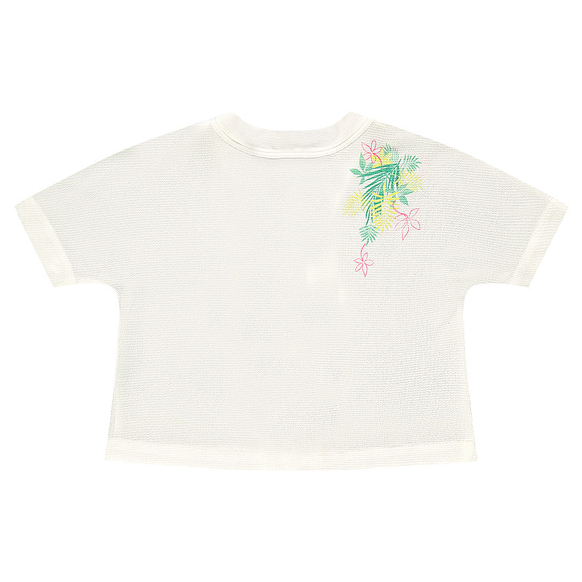 Κοντομάνικη ζακέτα κιμονό από κρεπ με τύπωμα λουλούδια 