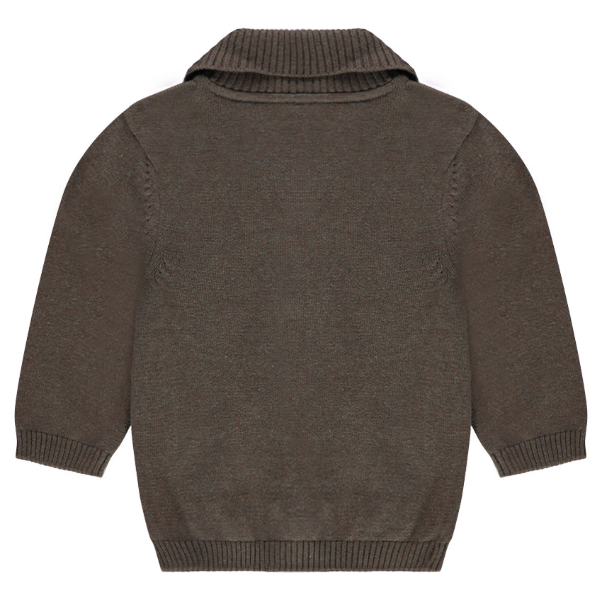 Πλεκτή ζακέτα με ζακάρ μοτίβο 