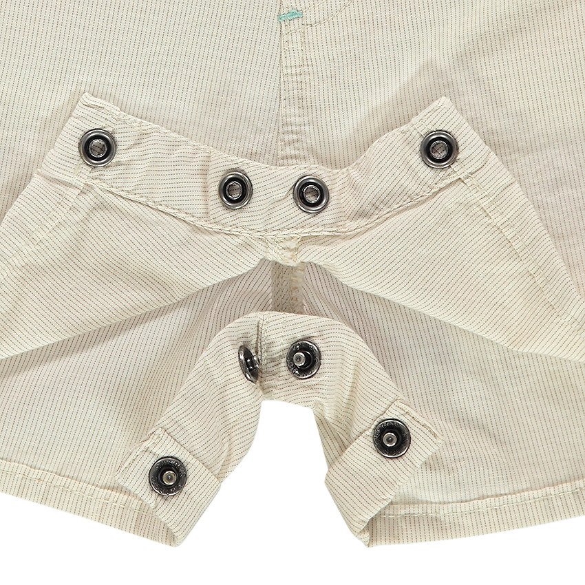 Κοντή βαμβακερή σαλοπέτα με κεντημένα γράμματα μπροστά 