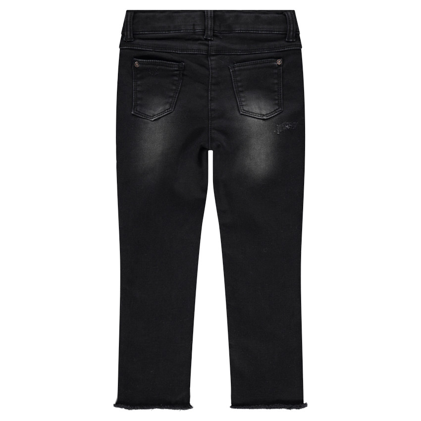 Τζιν skinny με φθαρμένη όψη και κεντημένη ζέβρα 