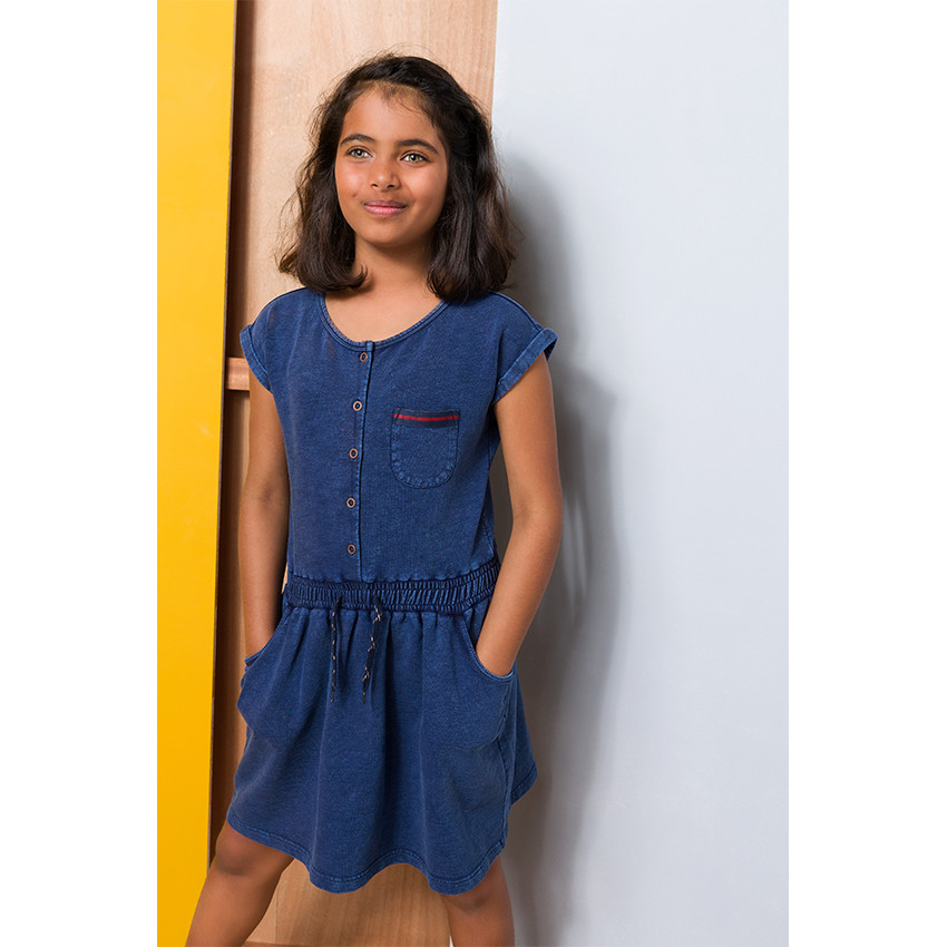 Παιδικά - Κοντομάνικο φόρεμα από slub φανέλα  