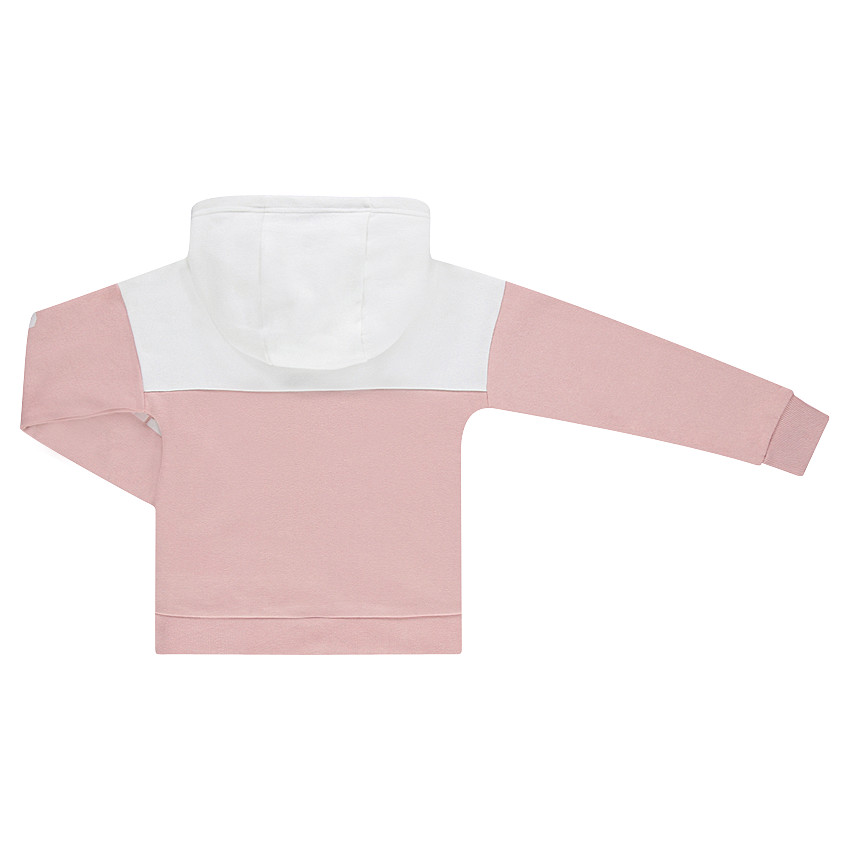 Παιδικά - Φανελένια ζακέτα με κουκούλα και διακοσμητικό μοτίβο 