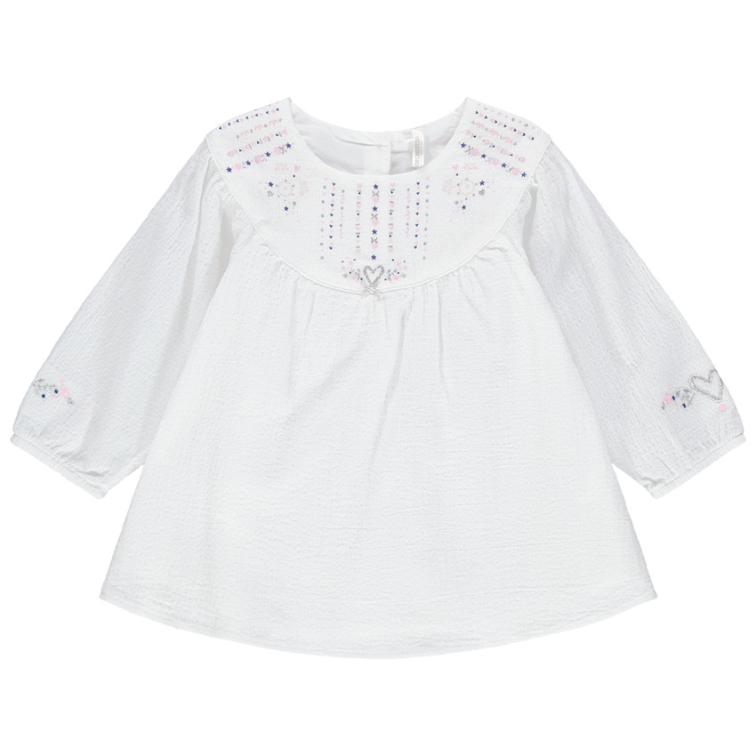 Μακρυμάνικη τουνίκ με φαντεζί μεταλλιζέ μοτίβα 