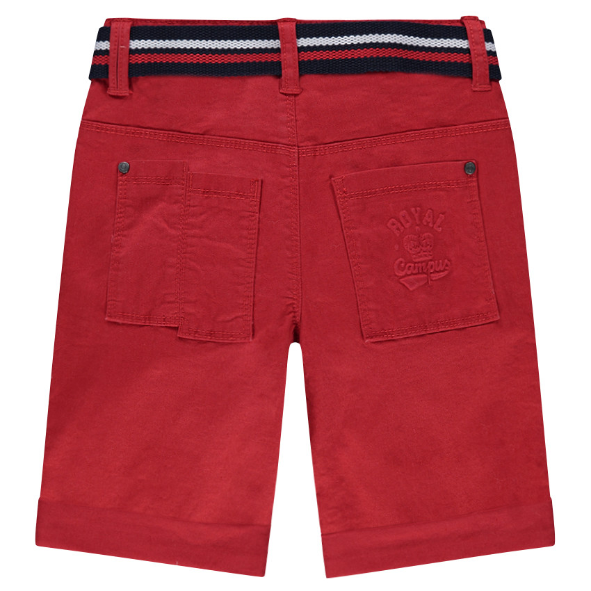 Βερμούδα από τουίλ με μόνιμες τσακίσεις και αφαιρούμενη ζώνη σε σχέδιο πλεξίδα 