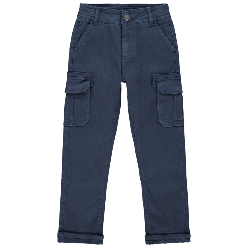 Παντελόνι cargo droit μονόχρωμο  