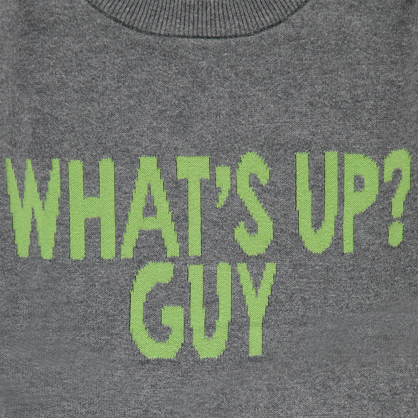 Παιδικά - Πλεκτό σε γκρι μελανζέ με τυπωμένο μήνυμα μπροστά 