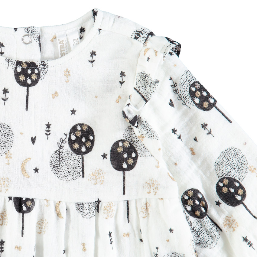 Ensemble 3 pièces avec tunique imprimée, gilet et legging print coeur 