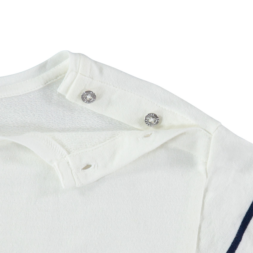 Marinière en molleton léger à broderies  