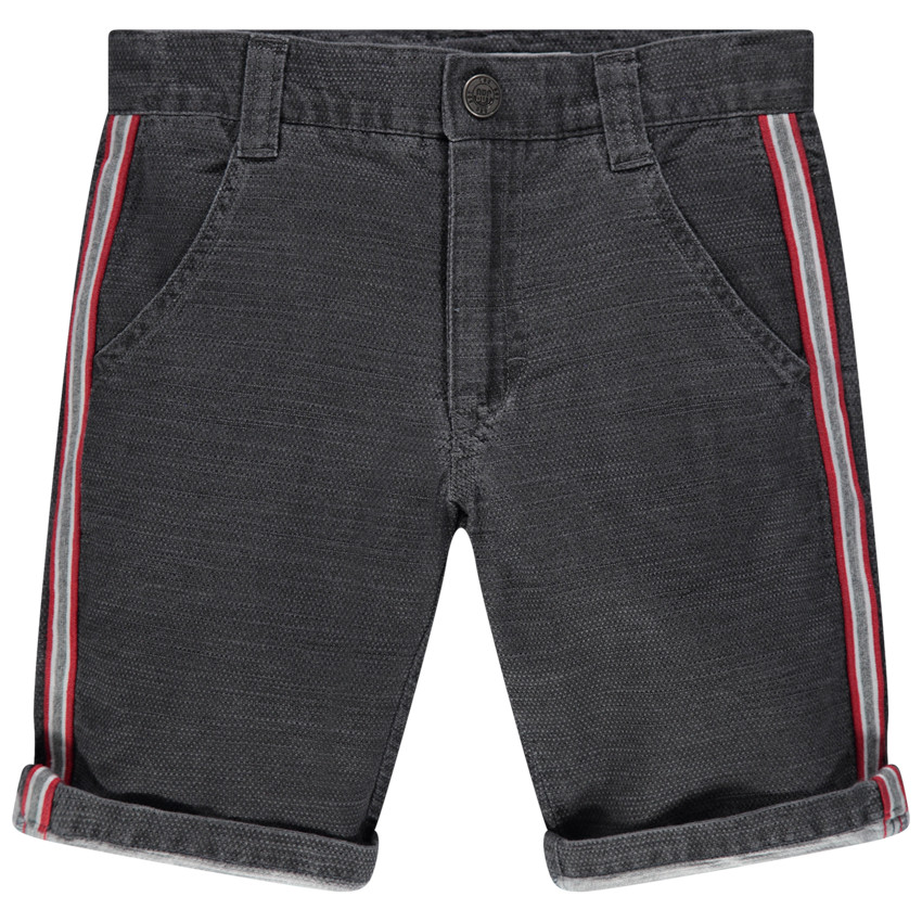 Βερμούδα overdyed με τρέσες στα πλαινά 