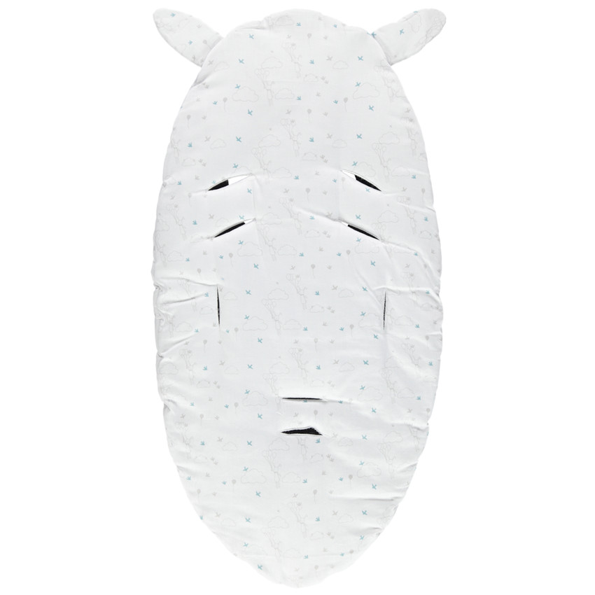 Βαμβακερός υπνόσακος με ανάγλυφα αυτάκια και επένδυση σε αντίθεση 