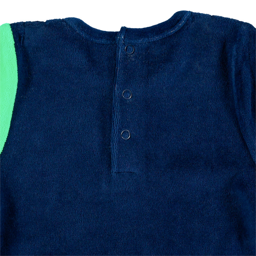 Πιτζάμα βελουτέ με δεινόσαυρο και παντελόνι ριγέ 