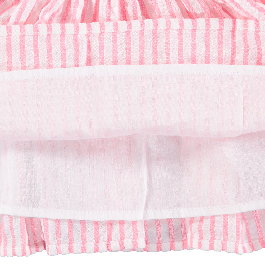 Αμάνικο φόρεμα με ρίγες και διακοσμητικά σήματα  