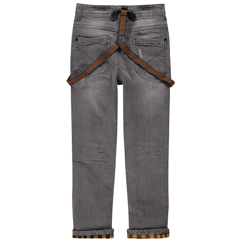 Τζιν με τιράντες και όψη τσαλακωμένου 