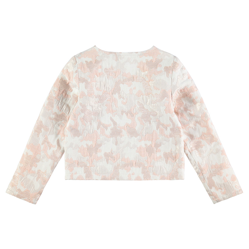 Τζάκετ με ζακάρ μοτίβο παραλλαγής και μεταλλιζέ όψη 