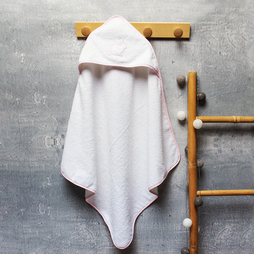  Κάπα-μπουρνούζι rabbit ροζ  