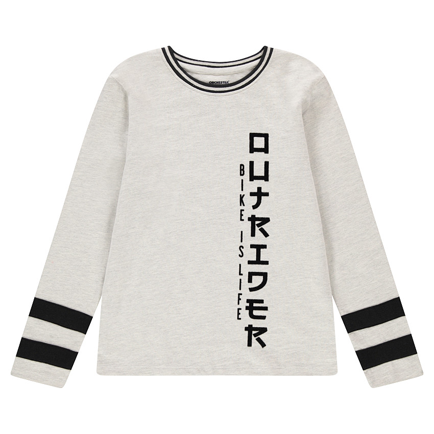 Παιδικά - Μακρυμάνικη μπλούζα από ζέρσεϊ με διακοσμητική στάμπα 