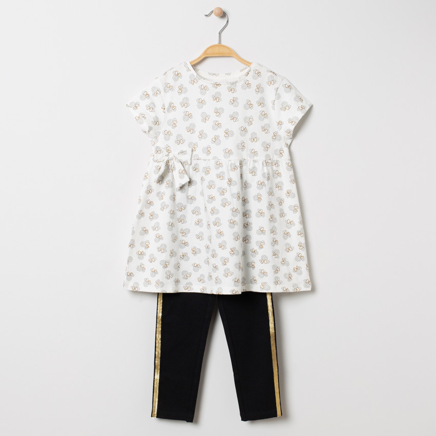 Ensemble avec tunique imprimée Minnie Disney et legging 