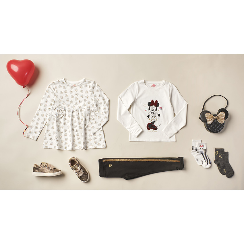 T-shirt manches longues sequins magiques Minnie Disney 