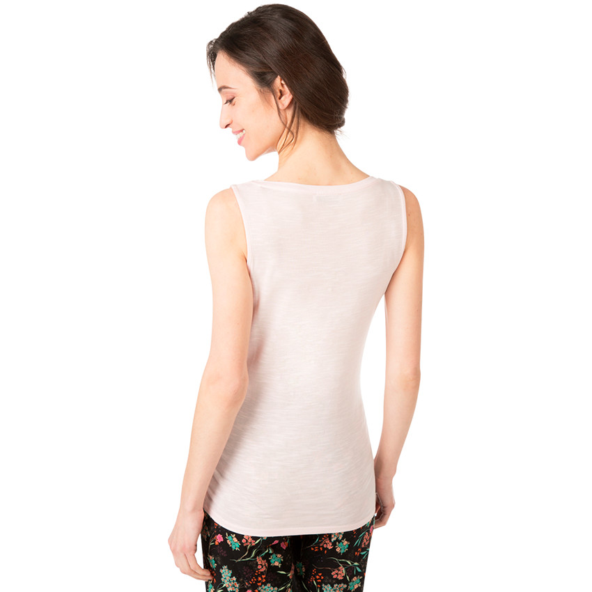 Αμάνικο από slub ύφασμα με εξωτερική τσέπη 